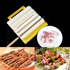 1 ШТ. Барбекю Кебаб Чайник Одно / Двухрядный Мясной Шашлык Быстрый Шашлык Легкие Барбекю Инструменты ★