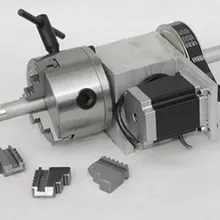 Фрезерный станок с ЧПУ ось вращения, 4th оси, ось вращения для гравировальный станок, 100 мм 3-кулачковый спиральный патрон(с гармонические коробка передач