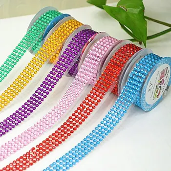 

Crystal Colorful Acrylic Self-Adhesive Rhinestones Sticker Tape Craft Glitter Gem DIY Stickers for Scrapbooking Arts Decoration