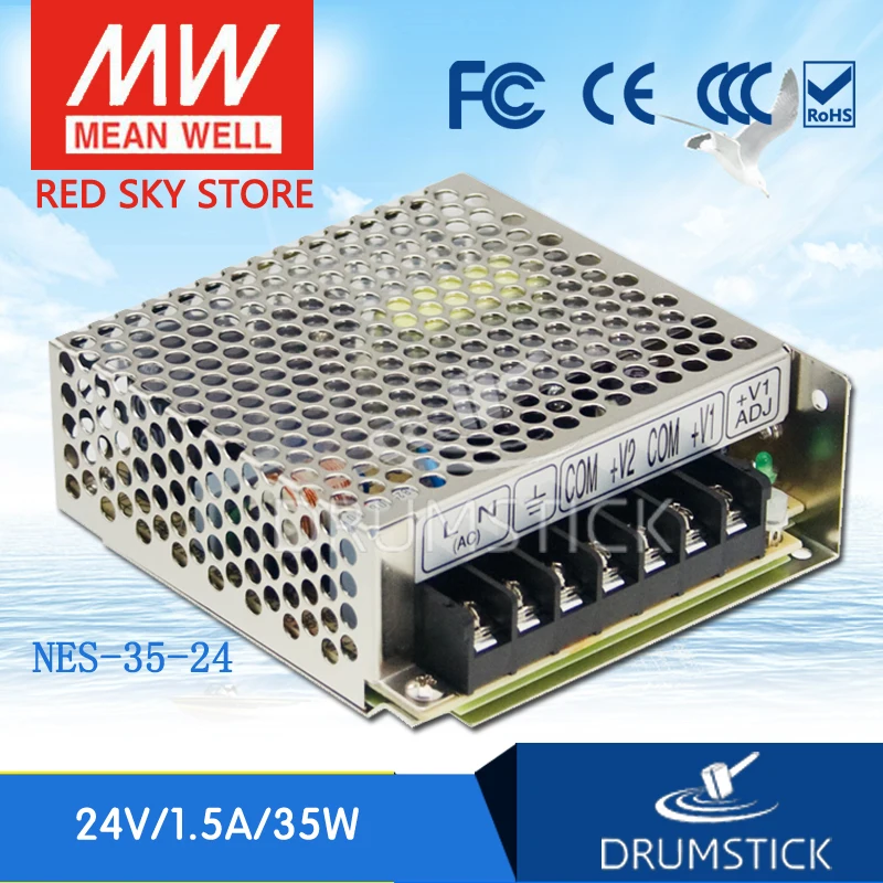 

MEAN WELL NES-35-24 24V 1.5A meanwell NES-35 24V 36W Single Output Switching Power Supply