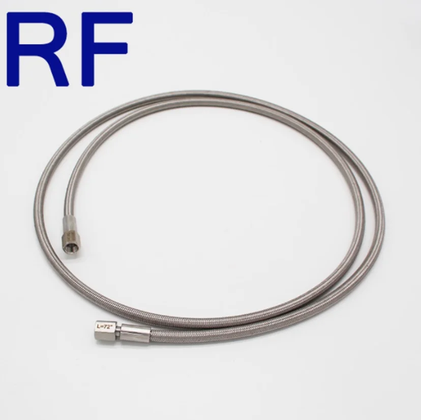 

RF 1/4"x72" Stainless Steel High Pressure Braided JIC PTFE Hose for BHO Closed Loop Extractor Spare Parts