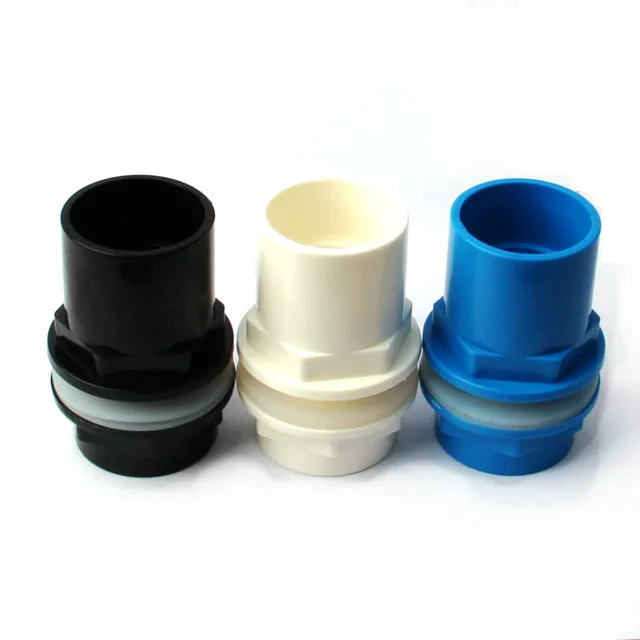 1 Pc 32 Mm Hím Szál Csatlakozó Hal Tartály Akvárium Vízellátó Csőszerelvények Egyenes Műanyag Pvc Ízületek Fehér Fekete Kék - Image 5