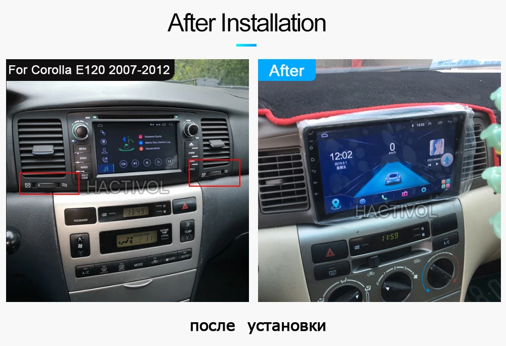 Clearance HANG XIAN 9" Car radio for Toyota Corolla E120 Corolla EX BYD F3 Quadcore Android 7.0.1 car dvd player gps with 1 G RAM,16G ROM 0
