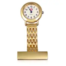 Карманные часы для медсестер из нержавеющей стали арабские цифры золотой крест Кварцевые Брошь Доктор Медсестры карманные часы Fob