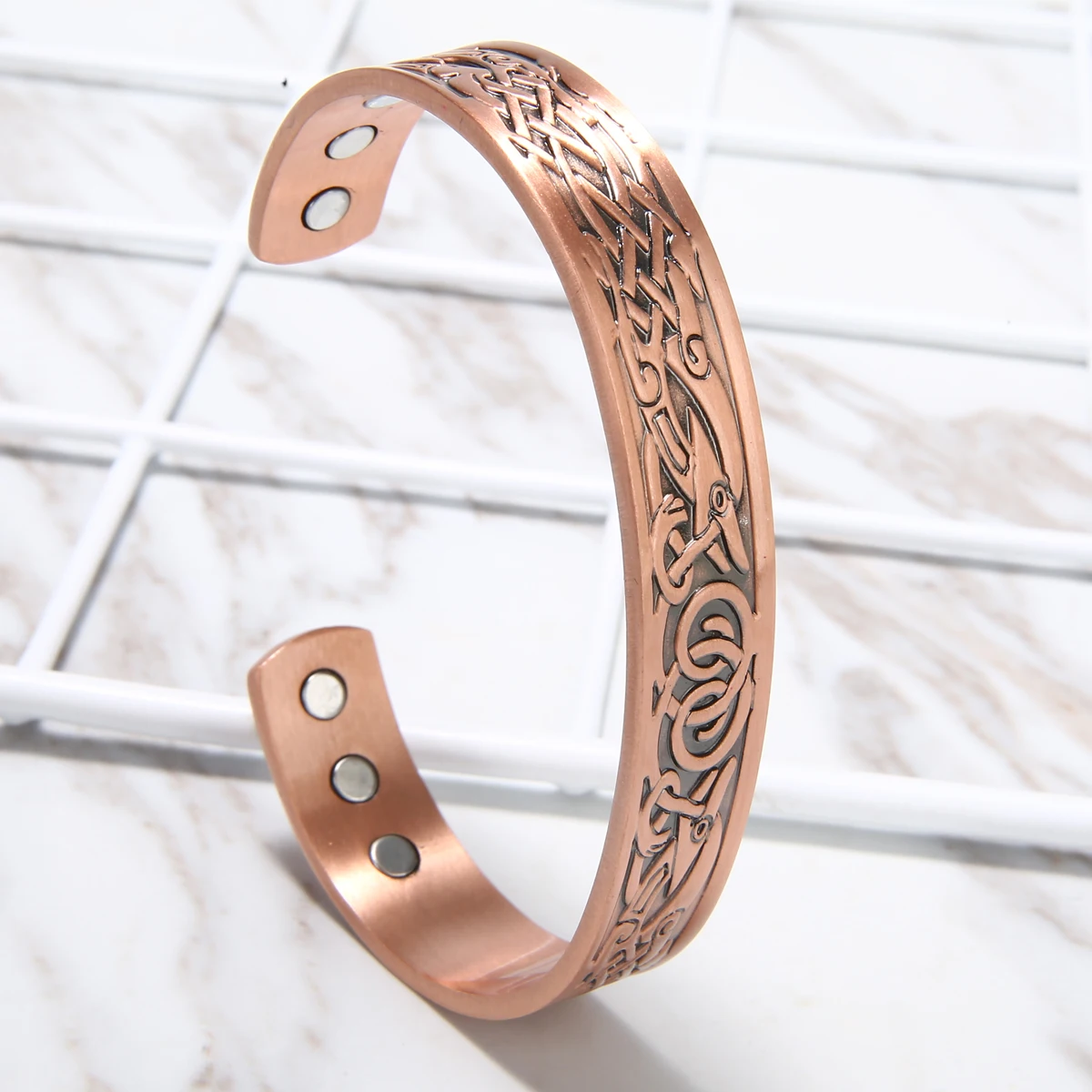 1pc Pure Solid Copper Magnetic Bracelet Pain Relief Arthritis Therapy Health Care For Women Power Therapy Magnets Sleeping