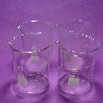 

250 ML Glass Beaker, 4pcs/lot,lab Glassware,GG17 Laboratory Beakers