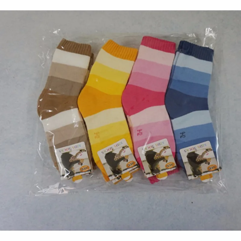Striped Boys Girls Socks Terry Kids Floor Socks With Stripes Autumn Winter Toddler Short Sock Warm Thick Children Accessories (2)