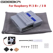 GeeekPi SNES Стиль Чехол NES комплект корпуса с охлаждением вентиляторные радиаторы для Raspberry Pi 3 Model B Plus/3 B/2 B/NESPi