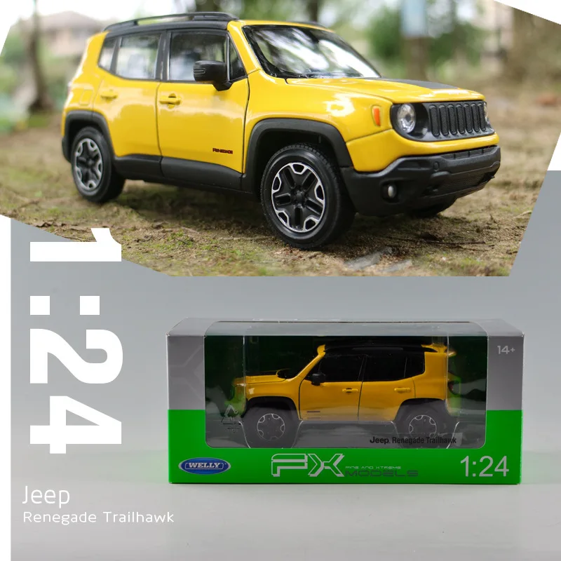 

Mikidual Die-cast Alloy Car Models Children Metal Vehicle Toys 1:24 Jeep Renegade Birthday Gift in box