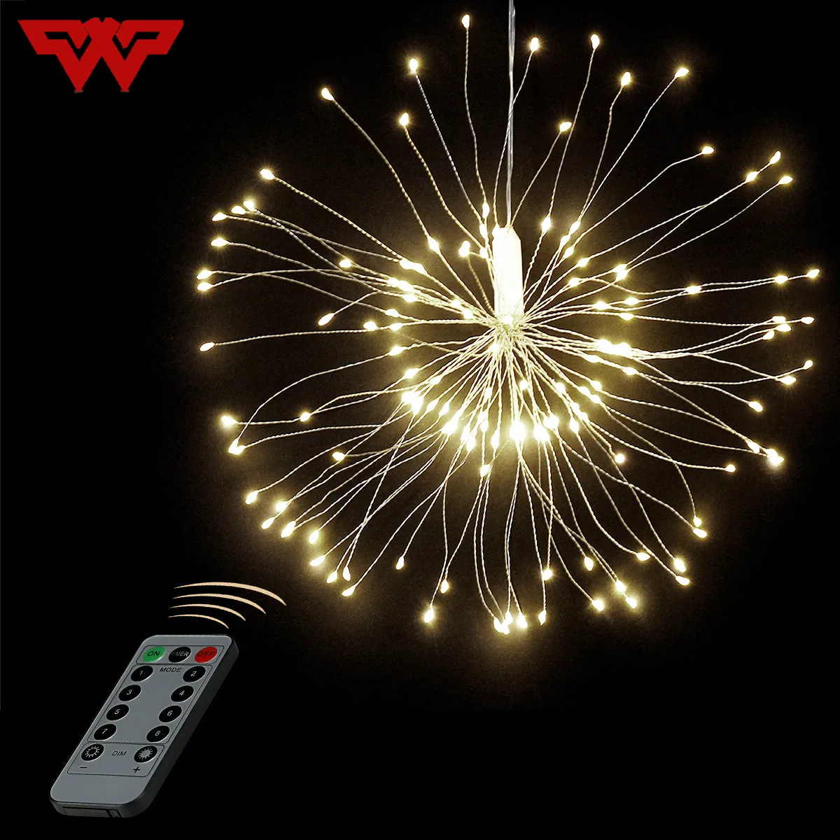 

Explosions 8 - function remote control waterproof battery box explosion light fireworks light 150 light DIY styling light