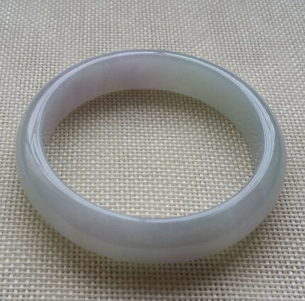 

437 57mm Certified Grade A Natural Lavender Green Jadeite Jade Bracelet Bangle (A0502)