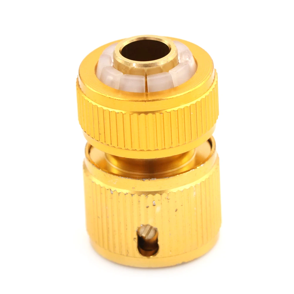 

Gold Quick Connector Tap Connector For Garden Aluminum Micro Irrigation Watering Hose Pipe Fitting Adapter Coupling 4 X 2.5cm