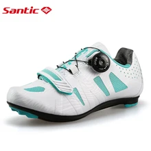 Santic/Женская обувь для велоспорта; обувь для шоссейного велосипеда; дышащая обувь на шнуровке из ТПУ и сетчатого материала; Верхняя велосипедная обувь для велоспорта