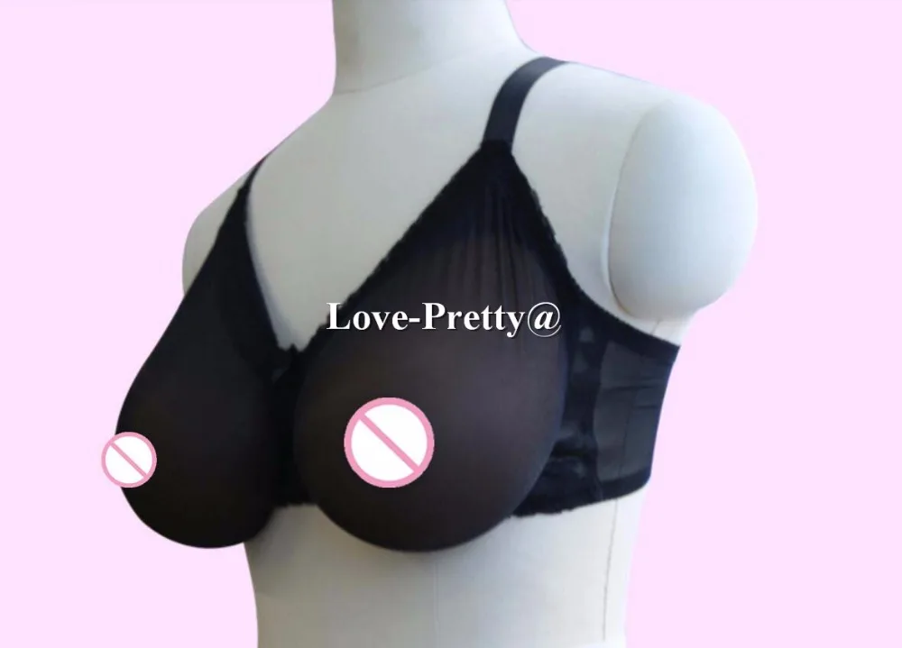 1000 g silicone breast black boobs men bras artificial breast forms for shemale transgender crossdresser