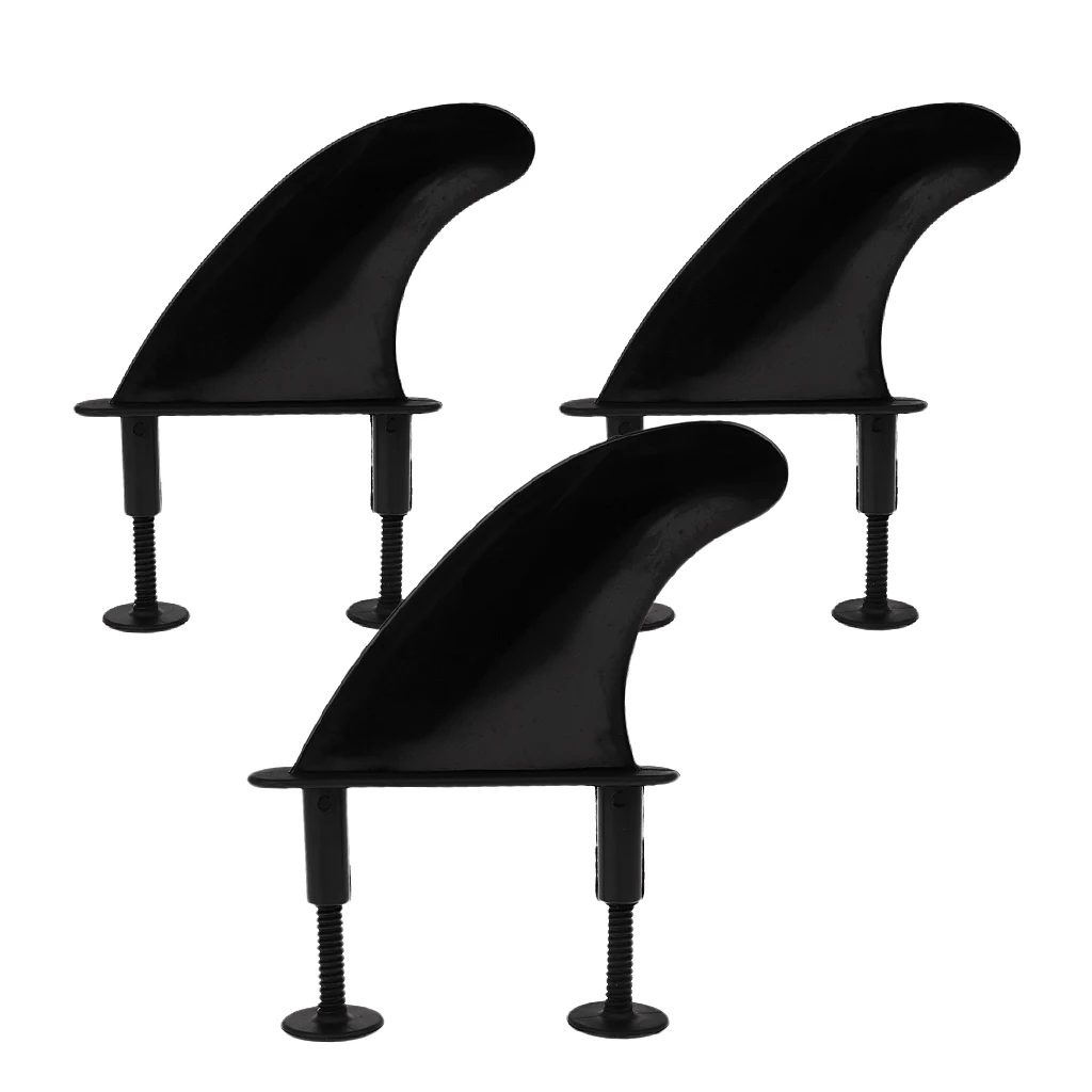 

MagiDeal 3Pcs Portable Soft Top Surfboard Performance Fins and 6 Bolts Replacement Part for Outdoor Surfing Durable