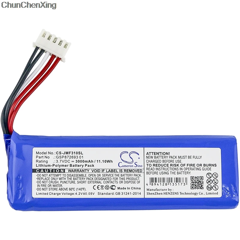 Günstige Cameron Sino 3000mAh Batterie GSP872693 01 für JBL Flip 4, Flip 4 Special Edition