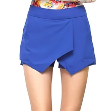 Verano Mujer Arruga Drapeado Shorts S-XL Señora de La Manera Ocasional Pantalones Cortos de Color Sólido Corto Feminino pantalones cortos mujer