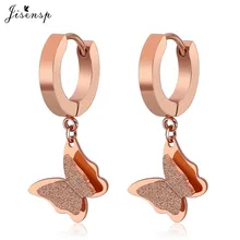 Jisensp, серьги-гвоздики из нержавеющей стали с бабочкой для женщин, милые серьги с животными для девочек, детские модные ювелирные изделия, подарок, Букле д 'Орель