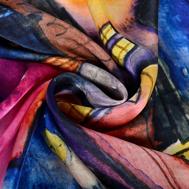 Purple silk 2024 neck scarf