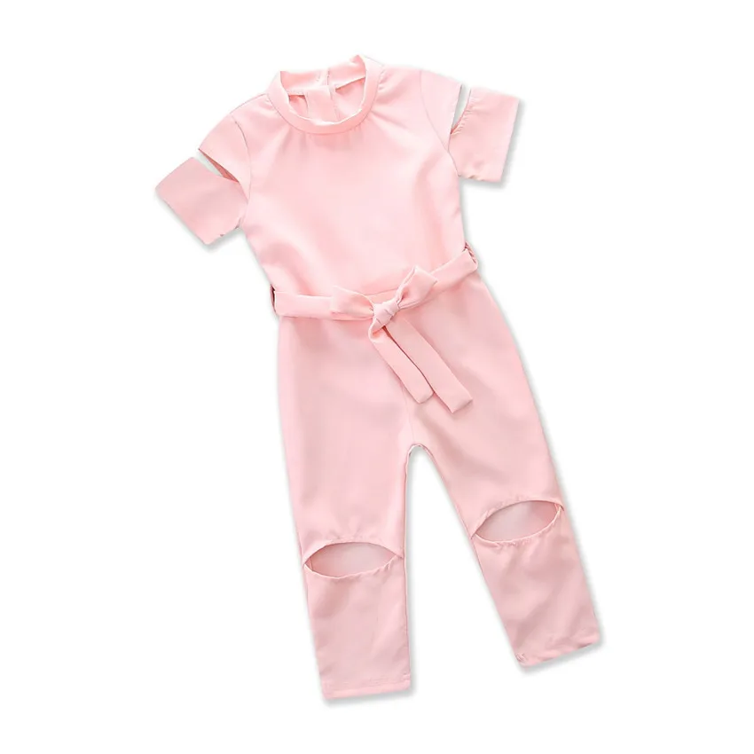 Г., модные сиамские штаны, комбинезон для маленьких девочек, розовая, фиолетовая повседневная одежда принцессы Праздничная верхняя одежда для детей от 2 до 7 лет, 17A801