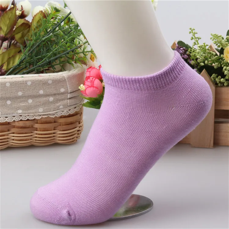 Urgot/10 шт. = 5 пар/лот, женские хлопковые носки, лето-осень, милые яркие цвета, короткие носки-башмачки, женские тонкий носок, тапочки для девочек, Meias - Цвет: M