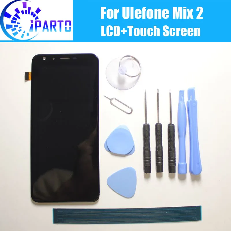 Ulefone Mix 2 ЖК-дисплей + сенсорный экран 100% Оригинальный ЖК-дигитайзер стеклянная