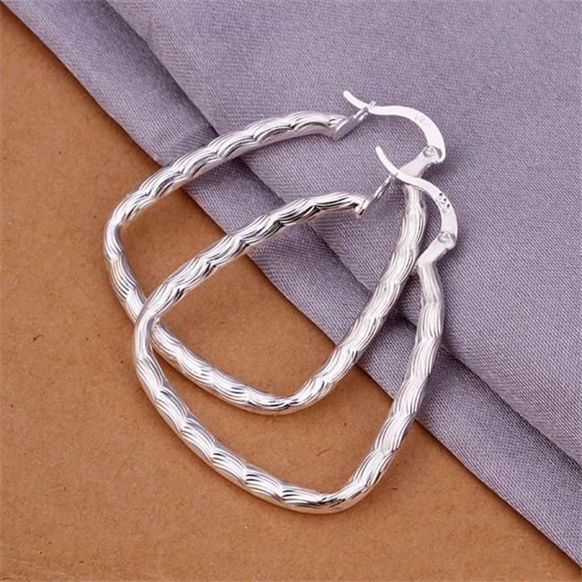

KN-E342 Hot Selling Silver Earrings For Ladies Men Silver Fashion Jewelry Antique Valentine's Day Party Gifts /amgajdna