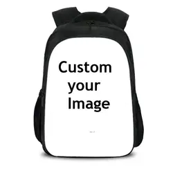 Пользовательские ваше изображение логотипа имя рюкзак DIY мультфильм рюкзак для мальчиков и девочек школьные сумки детей рюкзак подарок