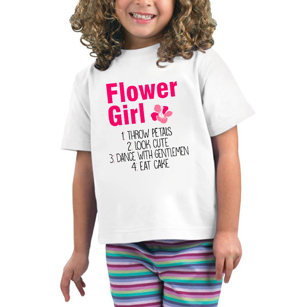 Flower Girl Shirt Cute Baby Lolita Letter T Shirt Children Festival