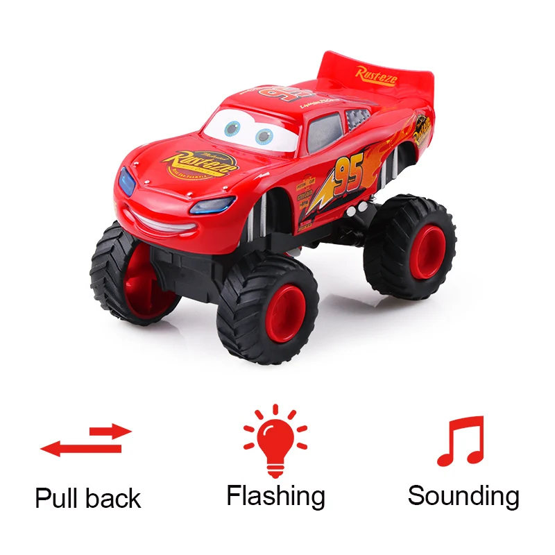 Машинки Disney Pixar Cars 3 Lightning McQueen Monster Pull Back мигающая модель Jackson Storm литой автомобиль