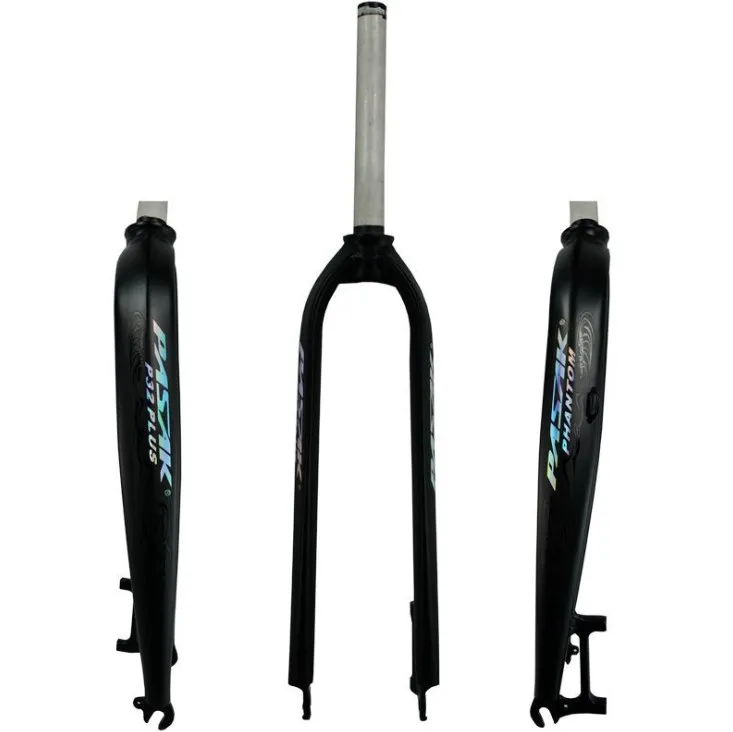 PASAK жесткая вилка для велосипеда 2" 27,5" 2" алюминиевая горная Велосипедная вилка для шоссейного велосипеда жесткая модель P32 дисковый тормоз - Цвет: black multicolor
