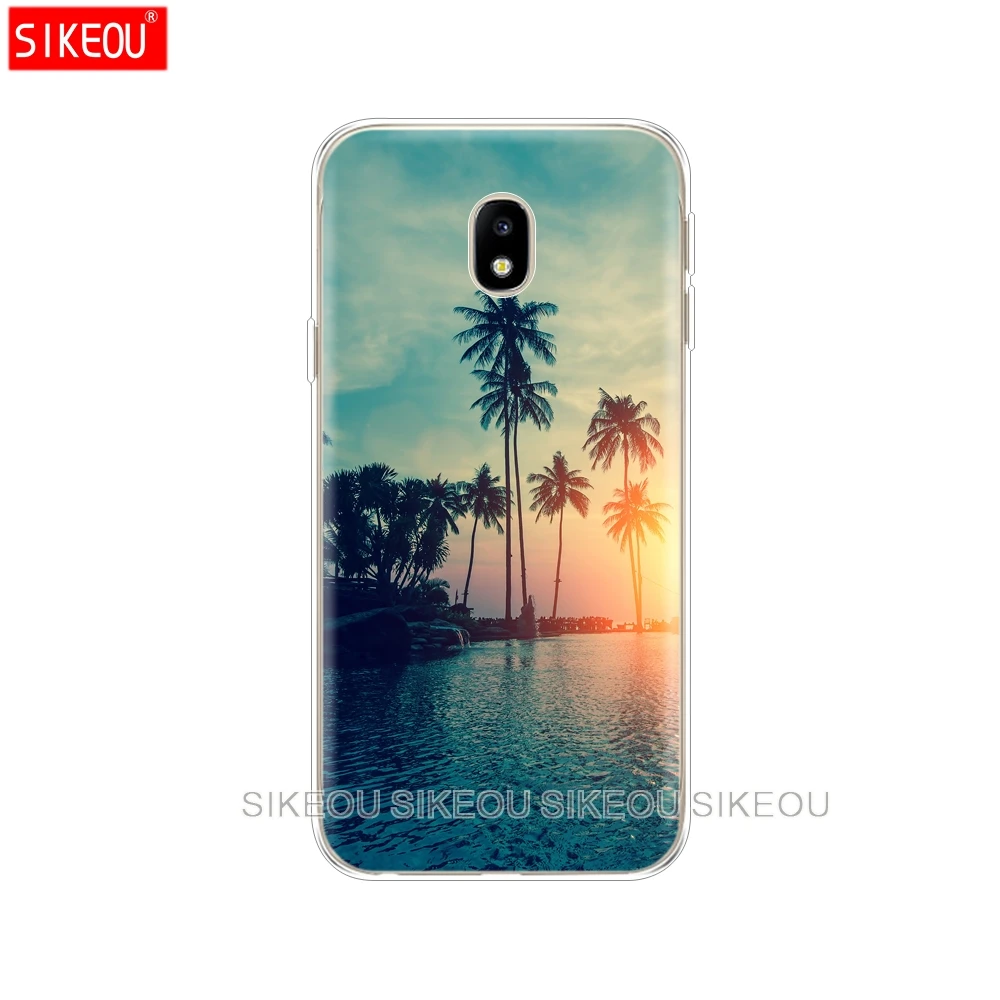Силиконовый чехол для телефона Samsung Galaxy J3 J5 J7 2017 J330 J530 J730 PRO j2 2018 летняя пляжная