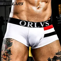 ORLVS бренд горячее надувательство Нижнее белье Мужчины Боксеры Модальные трусы-боксеры мужские пикантные боксер проветрить плюс размер