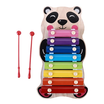 

Wooden Toy Musical Instrument Knock On Owl Animal Wooden Eight-tone Piano Early Learning Education Music Toy For Children