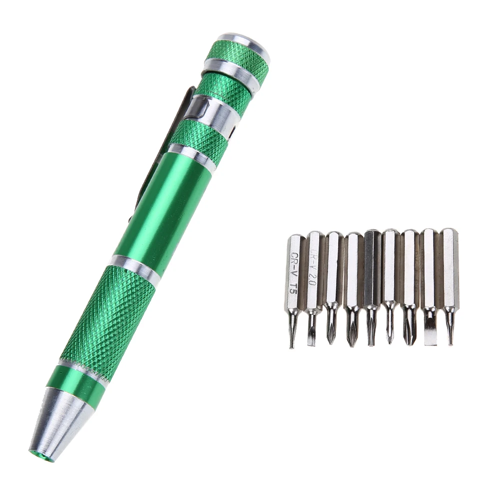 

SD-9814 9in1 Precision Screwdriver Set T6 T5 T4 Phillips000, 00, 0,1 Slotted2.0, 3.0 Repairing Tool Repair Kit Cross Screwdriver