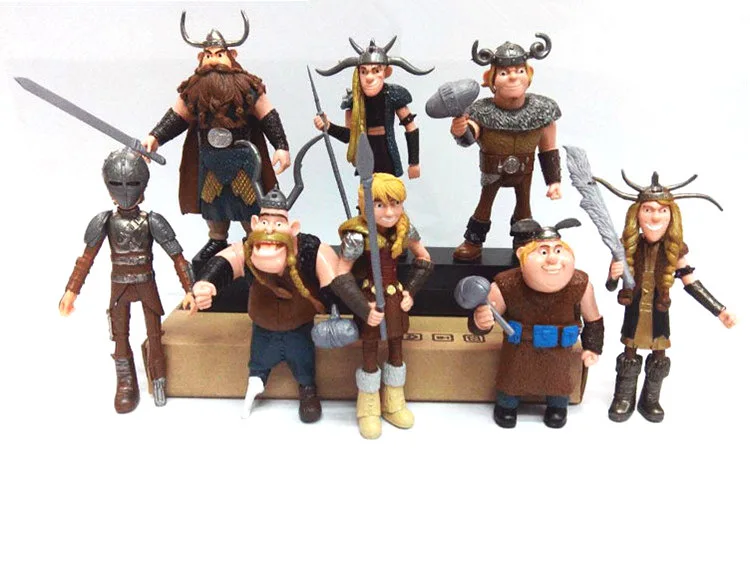 

Action Figure Set Toys How to Train Your Dragon 3 Toys Hiccup Astrid Toothless Light Fury Valka Eret Gobber PVC Plastic Toys