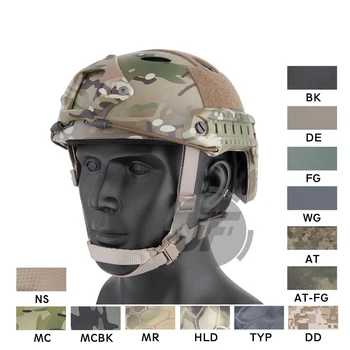 

Emerson Tactical PJ Type Fast Helmet EmersonGear Advanced Adjustment OCC DIAL System Helmet w/NVG Shroud + Side Rail