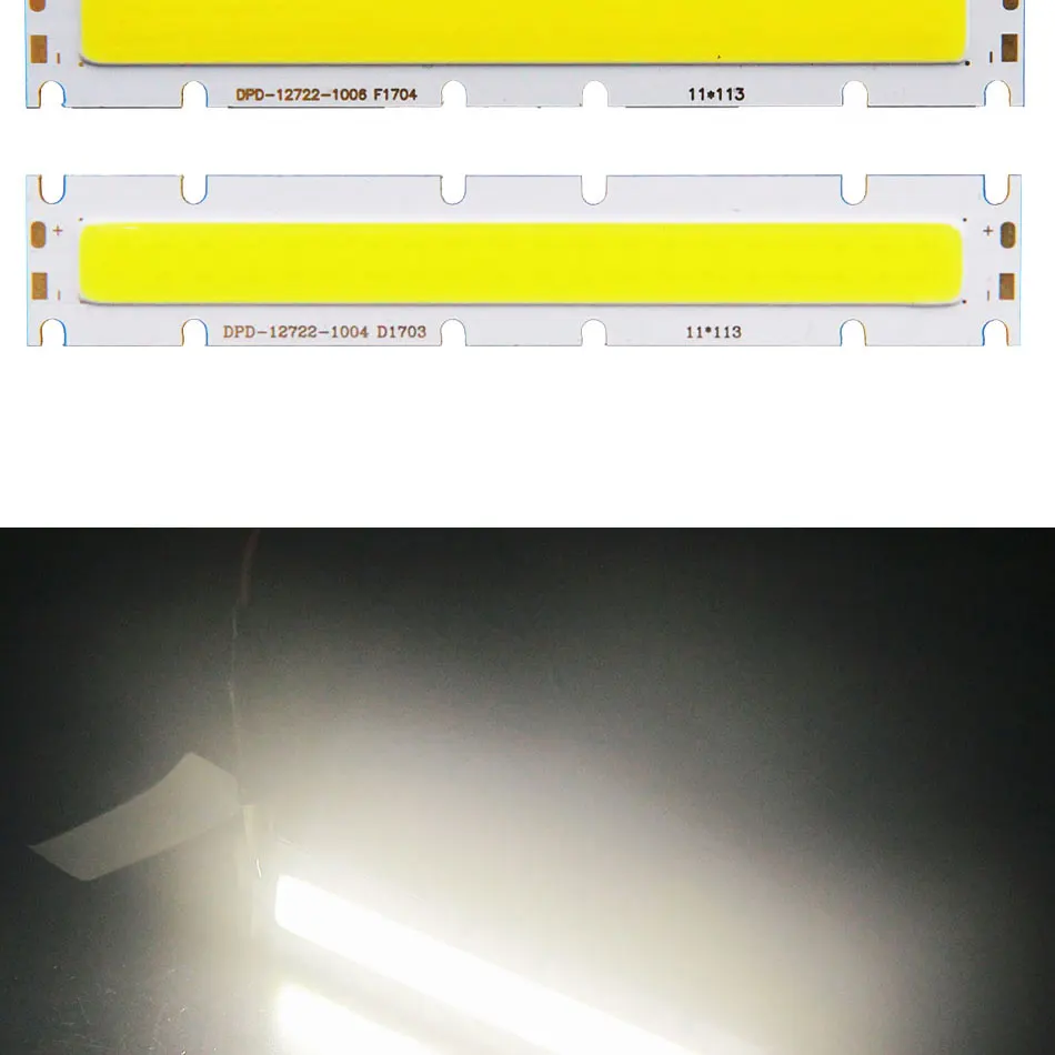 Прямоугольник мм 127X22 мм 20 Вт 2000LM светодио дный Светодиодные лампы COB полосы источник света DC30-33V теплый холодный белый для flloglighсветодио