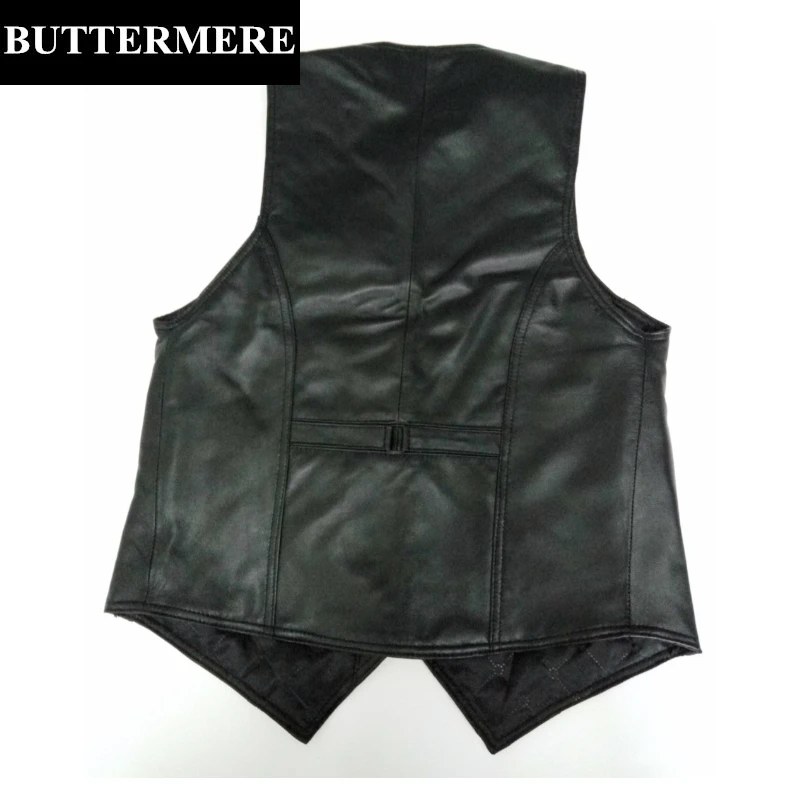 Autumn Winter Leather Vest Womens Sleeveless Waistcoat Genuine Sheepskin Leather Jacket Real Goatskin High End Designer Clothes