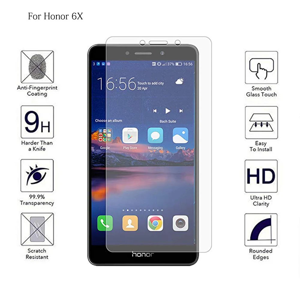 Закаленное стекло для телефона Huawei Honor 6A 6X 7X полное покрытие Защита экрана Honor6A