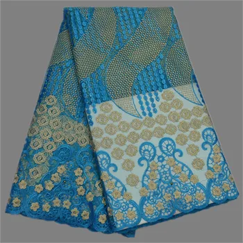 

Elegant embroidery tulle lace cloth French net lace fabric for evening dress INP7 (5yards/lot) many color