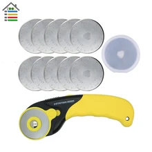 AUTOTOOLHOME 10PC 45mm Refill Blades Rotary Cutter Case Premium Quilters Quilting Fabric Cutting Craft for OLFA Sewing Tool