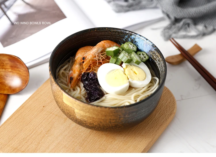 ANTOWALL Ретро китайская кухня керамическая посуда Ramen чаша большая суповая миска Бытовая ресторанная чаша для лапши