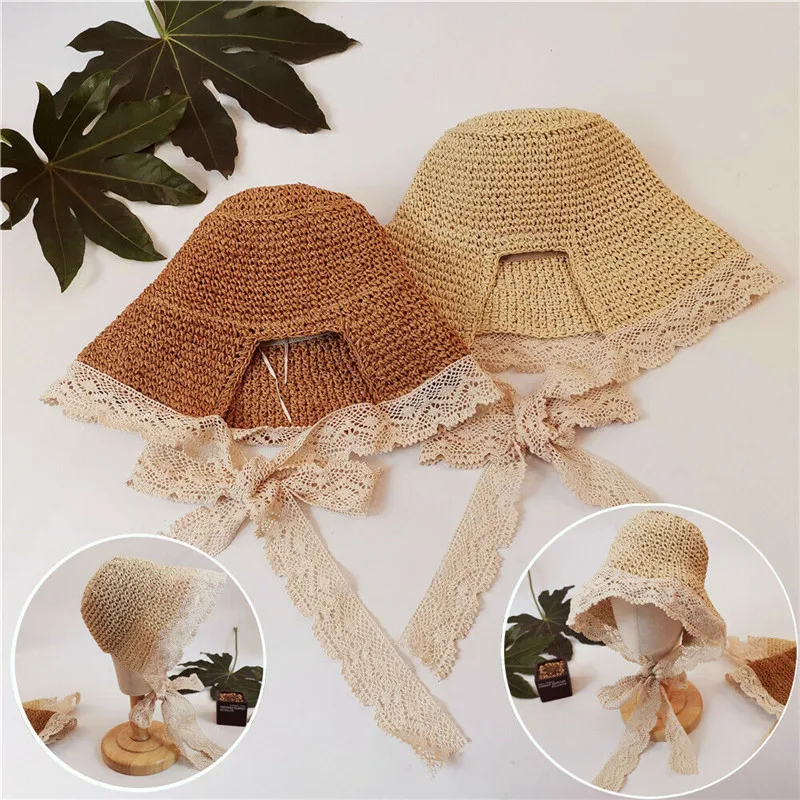 PUDCOCO для женщин; для маленьких девочек; практичные Семейные шляпы; летняя шляпа в рыбацком стиле; пляжный зонтик принцессы; соломенная солнцезащитная Кепка; Панама; s