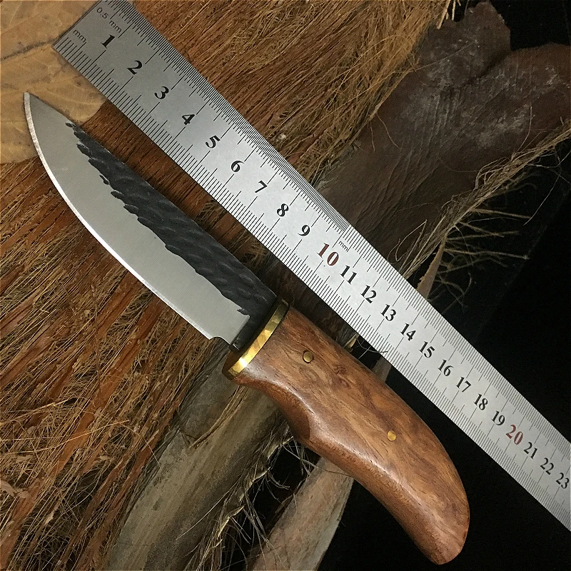 Пегаси ручной работы сандаловая ручка прямой нож 58HRC высокая твердость поле выживания Спасательные Дайвинг прямой нож