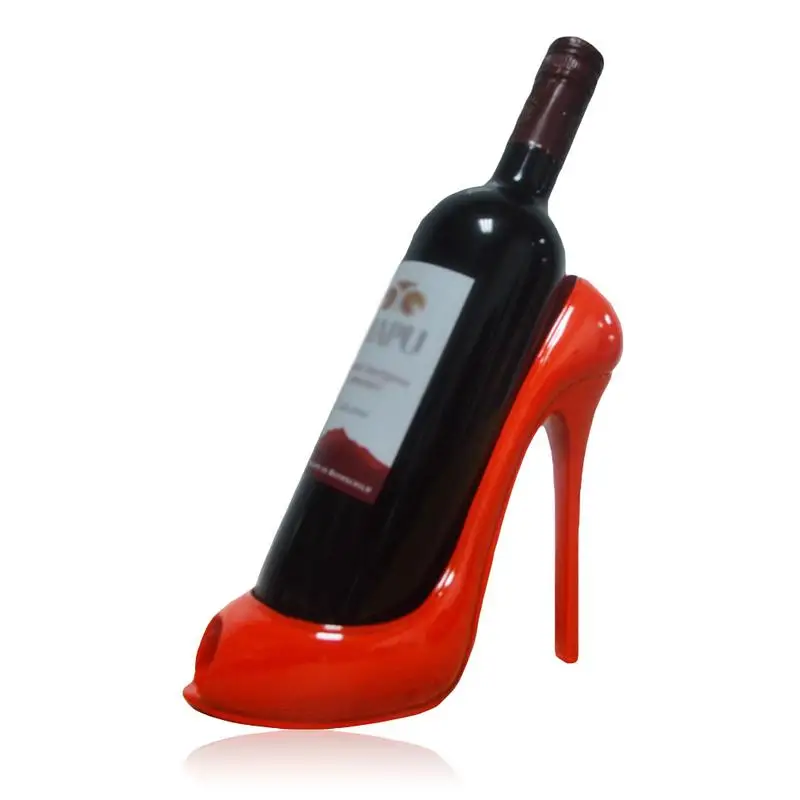Инновационная стойка для вина на высоком каблуке, практичная подставка для вина из смолы, украшение для дома, гостиной, стола, свадебное украшение - Цвет: Red