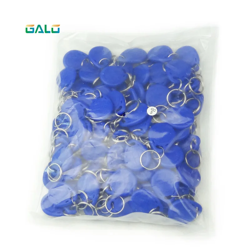

100pcs 125Khz RFID Proximity Keyfobs Ring Access Control Card Rfid Tag Red Yellow Blue