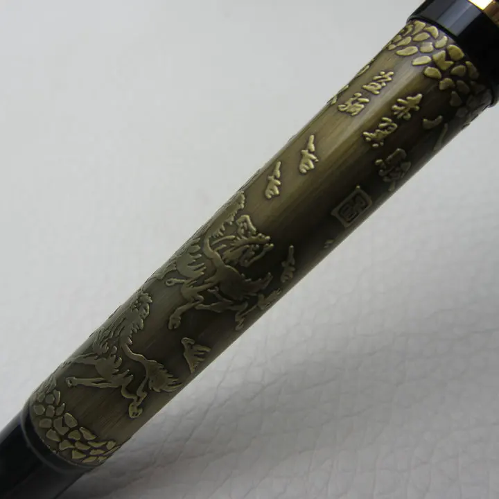 Медная Ручка роллер и перьевая ручка BAOER Xu Beihong 2 шт.|rollerball pen|the penpen fountain pen |