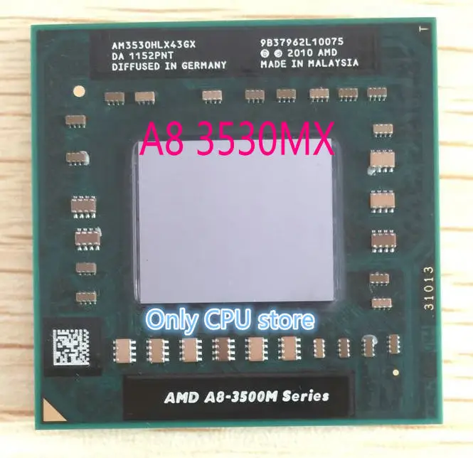 Процессор AMD A8-3500M series A8-3530MX A8 3530MX AM3530HLX43GX для ноутбука 1,9 ГГц/4 м/четырехъядерный FS1 ноутбук APU для ноутбука s