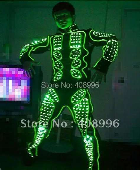 

illuminated LED robot set for evening performance/carnival/stage performance